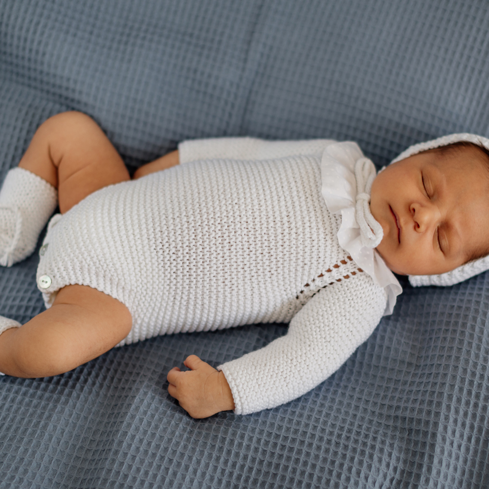 Pelele Punto Larga Blanco | Comprar Bebé